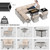 11-Piece Patio Furniture Set, Outdoor Patio Furniture with 55,000 BTU Fire Pit Table, Swivel Chairs Set, Thick Cushions, Modular Patio Sofa, Dual-Strand Wicker Rattan, Rust-Resistant Frame, Sand