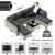 9-Piece Patio Furniture Set, Outdoor with Ottomans, Modular Patio Sofa, Dual-Strand Wicker Rattan, Rust-Resistant Frame, Backyard Furniture for Garden, Deck, Black