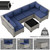 7-Piece Patio Furniture Set, Outdoor Sectional with Thick Cushions, Modular Patio Sofa, Dual-Strand Wicker Rattan, Rust-Resistant Frame, Backyard Furniture for Garden, Deck, Navy Blue
