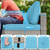 7-Piece Patio Furniture Set, Outdoor Sectional with Thick Cushions, Modular Patio Sofa, Dual-Strand Wicker Rattan, Rust-Resistant Frame, Backyard Furniture for Garden, Deck, Blue