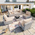 7-Piece Patio Furniture Set, Outdoor Sectional with Thick Cushions, Modular Patio Sofa, Dual-Strand Wicker Rattan, Rust-Resistant Frame, Backyard Furniture for Garden, Deck, Khaki