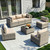 7-Piece Patio Furniture Set, Outdoor Sectional with Thick Cushions, Modular Patio Sofa, Dual-Strand Wicker Rattan, Rust-Resistant Frame, Backyard Furniture for Garden, Deck, Khaki