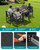 Outdoor Dining Sets for 4 with 1 Umbrella Hole Cut-Out Rectangular Table and 4 Textilene Chairs, Patio Dining Table Sets for Garden, Backyard, Poolside, Black