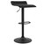 Contemporary Chrome Air Lift Adjustable Swivel Barstool with Black Base, Set of 4(Black)