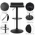 Contemporary Chrome Air Lift Adjustable Swivel Barstool with Black Base, Set of 4(Black)
