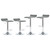 Contemporary Chrome Air Lift Adjustable Swivel Barstool, Set of 4(Gray)