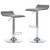Contemporary Chrome Air Lift Adjustable Swivel Barstool, Set of 4(Gray)