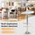 Adjustable Swivel Bar Stools Set of 4, Thickened PU Leather Counter Height Bar Chairs with 360° Rotation & Air Lift, 330 LBS Capacity for Home Bar, Kitchen Island, Cafe (White)