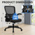 Office Desk Chairs with Wheels, Ergonomic Mesh Chair with Adjustable Height Lumbar Support, Rolling Swivel Computer Task Chair with Flip Up Armrests for Home, Study, Conference, Black