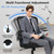 Home Office Desk Chair with Flip Up Armrests, Mesh Back Chair with Adjustable Height Lumbar Support, Ergonomic Computer Task Chair with Wheels for School, Conference, Black
