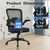 Home Office Desk Chair with Flip Up Armrests, Mesh Back Chair with Adjustable Height Lumbar Support, Ergonomic Computer Task Chair with Wheels for School, Conference, Black(2PK)