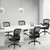 (4PK) Home Office Desk Chair with Flip Up Armrests, Mesh Back Chair with Adjustable Height Lumbar Support, Ergonomic Computer Task Chair with Wheels for School, Conference, Black
