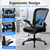 (4PK) Home Office Desk Chair with Flip Up Armrests, Mesh Back Chair with Adjustable Height Lumbar Support, Ergonomic Computer Task Chair with Wheels for School, Conference, Black
