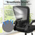 (8PK) Office Desk Chairs with Wheels, Ergonomic Mesh Chair with Adjustable Height Lumbar Support, Rolling Swivel Computer Task Chair with Flip Up Armrests for Home, Study, Conference, Black