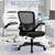 (12PK) Office Desk Chairs with Wheels, Ergonomic Mesh Chair with Adjustable Height Lumbar Support, Rolling Swivel Computer Task Chair with Flip Up Armrests for Home, Study, Conference, Black