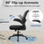 (12PK) Home Office Desk Chair with Flip Up Armrests, Mesh Back Chair with Adjustable Height Lumbar Support, Ergonomic Computer Task Chair with Wheels for School, Conference, Black