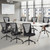 8 Pack Home Office Chair Ergonomic Desk Chair Mesh Computer Chairs with Armrests Executive Rolling Wheels Swivel Heavy Duty Chairs Office, Home, Black