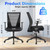 Home Office Chair Ergonomic Desk Chair Mesh Computer Chairs with Armrests Executive Rolling Wheels Swivel Heavy Duty Chairs Office, Home 1 Pack