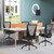 4 Pack Home Office Chair Ergonomic Desk Chair Mesh Computer Chairs with Armrests Executive Rolling Wheels Swivel Heavy Duty Chairs Office, Home, Black