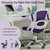 Kids Desk Chair,Ergonomic Study Chair with Adjustable Height,Swivel Mesh Desk Chair with Wheels,Home Office Chair for Children in Home Bedroom Purple