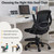 Kids Desk Chair,Ergonomic Study Chair with Adjustable Height,Swivel Mesh Desk Chair with Wheels,Home Office Chair for Children in Home Bedroom Black
