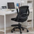 Kids Desk Chair,Ergonomic Study Chair with Adjustable Height,Swivel Mesh Desk Chair with Wheels,Home Office Chair for Children in Home Bedroom Black