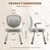 Kids Desk Chair, Kids Study Chair,Height-Adjustable with Back Support, Ergonomic Design, Multifunctional for Study, Work & Dining – Ideal for Boys & Girls' Bedrooms & Schools