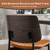 Leather Dining Chairs Set of 6, Mid Century Modern Dining Chairs with Bentwood Backrest and Upholster Seat,Armless Kitchen Chairs with Metal Legs Adjustable Foot for Dining Room(Grey Bentwood)