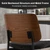Black Fabric Dining Chairs Set of 2, Mid Century Modern Dining Chairs Walnut Bentwood,Armless Kitchen Chairs with Metal Legs Adjustable Foot for Dining Room（Walnut Black）