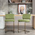 Bar Stools Set of 2,Counter Height Bar Chairs,24 inch Tall Bar Stool with Back,Barstools Bar Height Set of 2,Kitchen Counter Stools Modern Velvet Barstools for Island Dining Party