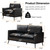 Modern Leather Loveseat, Upholstered Couch for Guest, Mid-Century Accent Chair for Living Room Comfy, Couches for Small Spaces, Sofa Chair Reading Chair for Waiting Room.