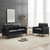 Modern Leather Loveseat Set, Upholstered Couch for Guest, Mid-Century Accent Chairs for Living Room Comfy, Couches for Small Spaces, Sofa Chair Reading Chair for Waiting Room.