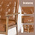 Accent Chairs Set of 2 with Side Table, Mid Century Modern Accent Chair, Retro Wood and Leather Armchairs Side Chair, Lounge Reading Comfy Armchair for Living Room, Bedroom, Office（Brown