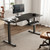 Keyboard Tray Height Adjustable, Swivel Tilt Computer Keyboard Drawer Under Desk, 25x9.13'' Sliding Keyboard & Mouse Platform with Mouse Pad for Typing, Black