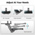 Keyboard Tray Height Adjustable, Swivel Tilt Computer Keyboard Drawer Under Desk, 25x9.13'' Sliding Keyboard & Mouse Platform with Mouse Pad for Typing, Black