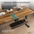 Keyboard Tray Height Adjustable, Swivel Tilt Computer Keyboard Drawer Under Desk, 25x9.13'' Sliding Keyboard & Mouse Platform with Mouse Pad for Typing, Walnut