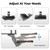 Keyboard Tray Height Adjustable, Swivel Tilt Computer Keyboard Drawer Under Desk, 25x9.13'' Sliding Keyboard & Mouse Platform with Mouse Pad for Typing, Walnut