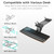 Keyboard Tray Height Adjustable, Swivel Tilt Computer Keyboard Drawer Under Desk, 25x9.13'' Sliding Keyboard & Mouse Platform with Mouse Pad for Typing, Walnut