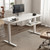 Keyboard Tray Height Adjustable, Swivel Tilt Computer Keyboard Drawer Under Desk, 25x9.13'' Sliding Keyboard & Mouse Platform with Mouse Pad for Typing, Maple