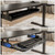 Adjustable Keyboard Tray Under Desk, 28x11 Inch Large Slide Out Keyboard & Mouse Platform Tray, Wooden Pull Out Computer Keyboard Drawer for Typing Home Office Desk, Black