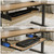 Adjustable Keyboard Tray Under Desk, 28x11 Inch Large Slide Out Keyboard & Mouse Platform Tray, Wooden Pull Out Computer Keyboard Drawer for Typing Home Office Desk, Walnut