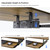 Adjustable Keyboard Tray Under Desk, 28x11 Inch Large Slide Out Keyboard & Mouse Platform Tray, Wooden Pull Out Computer Keyboard Drawer for Typing Home Office Desk, Walnut