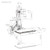 Medical Wall Mount Workstation with Folding Keyboard Tray | Large Sliding Mouse Pad | Height Adjustment Space Save Folding Design for 17"-35" Screen | Scanner Holder