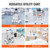 Medical Trolley Storage Cart with Removable Drawer, Rolling Lab Tray Cart with Wheels for Ultrasound, Dental Clinic, Lab, Beauty Salon, Office