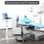 Medical Laptop Workstation Trolley Cart with Wheels, Oral Scanner Holder, Basket Storage | Height Adjustable Rolling Lab Cart with Large Tabletop for Dental Office, Hospital, Clinic
