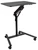 Mobile Standing Desk for Laptop with Wheels, Gas Spring Height Adjustable Rolling Workstation Cart, 27" x 20" Laptop Desk on Wheels, Portable Computer Desk for Home Office, Classroom