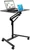 Mobile Standing Desk for Laptop with Wheels, Gas Spring Height Adjustable Rolling Workstation Cart, 27" x 20" Laptop Desk on Wheels, Portable Computer Desk for Home Office, Classroom