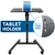 Mobile Standing Desk for Laptop with Wheels, Gas Spring Height Adjustable Rolling Workstation Cart, 27" x 20" Laptop Desk on Wheels, Portable Computer Desk for Home Office, Classroom