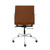 Padded Management Office Chair - Mid Back Desk Chair with Arm Rest, Swivel & Cushion Availability, Made of Faux Leather, Brown, Computer Chair