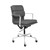 Padded Management Office Chair - Mid Back Desk Chair with Arm Rest, Swivel & Cushion Availability, Made of Poly-Cotton Fabric, Charcoal Fabric, Computer Chair